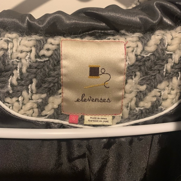 Anthro Houndstooth Cropped Hooded Jacket - Picture 3 of 4